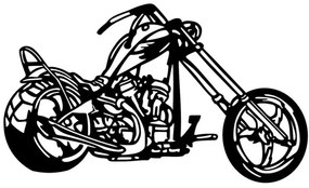 Διακοσμητικό Τοίχου Motorcycle 899SKL2546 70x44cm Black Wallity Metal
