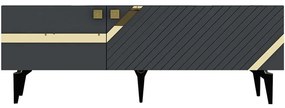 Έπιπλο Τηλεόρασης Iris 475OLV2726 150x30x49cm Anthracite-Gold