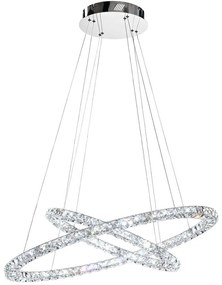 Φωτιστικό Οροφής Toneria 93946 90x67x150cm Led 5700lm 35,7W 4000K Chrome-Clear Eglo Steel,Glass