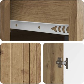 vidaXL Πλαϊνό γραφείο Artisan Δρυς 66 x 34,5 x 92 εκ.