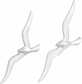 vidaXL Γλάρος 2 pcs Ασημί Αλουμίνιο