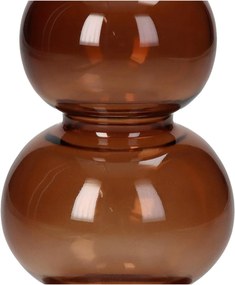 Κηροπήγιο ArteLibre Καφέ Γυαλί 8x8x16cm