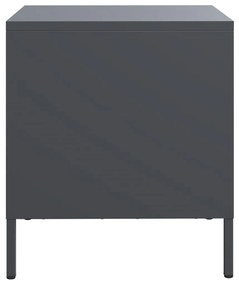 vidaXL Κομοδίνα 2 τεμ. Ανθρακί 35x39x43,5 εκ. από Χάλυβα