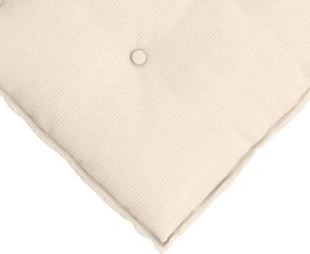 vidaXL Μαξιλάρι Πλάτης Κρεμ 60 x 50 cm Υφασμάτινο Κορντουρά