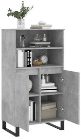 vidaXL Ντουλάπι Γκρι σκυροδέματος 60x36x110 εκ. από Επεξεργασμένο Ξύλο