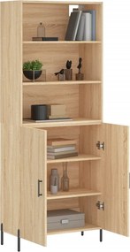 vidaXL Ντουλάπι Sonoma δρυς 69,5 x 34 x 180 εκ. από Επεξεργασμένο Ξύλο