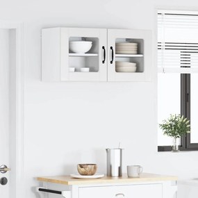 vidaXL Ραφιέρα τοίχου PORTO 2 pcs Υψηλής γυαλάδας λευκό