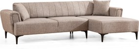 Corner Sofa-Bed Hamlet Right - Light Brown Light Brown