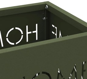 vidaXL Σχέδιο & βάση αποθήκευσης Ελιά 15.5 x 15.5 x 49 εκ Ατσάλι