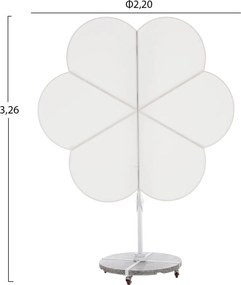 ΟΜΠΡΕΛΑ ΜΕ ΒΑΣΗ ΣΕΙΡΑ CANNOPY (flower) HM21286.02 ΑΛΟΥΜΙΝΙΟ-ΓΡΑΝΙΤΗΣ-ΛΕΥΚΟ 2,38x2,2μ