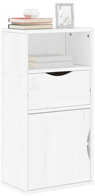 vidaXL Συρταριέρα με Συρτάρι ODDA Λευκό 40x24x79 εκ. Μασίφ Ξύλο Πεύκου