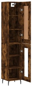 vidaXL Ντουλάπι Καπνιστή δρυς 34,5x34x180 εκ. από Επεξεργασμένο Ξύλο