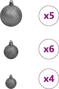 vidaXL Τεχνητό Χριστουγεννιάτικο Δέντρο με 150 LED Λευκό 150 cm
