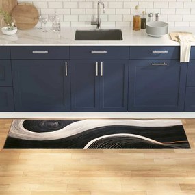 vidaXL Χαλί Κουζίνας Μαύρο 180 x 60 cm Βελούδο
