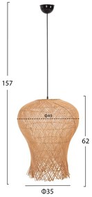 ΦΩΤΙΣΤΙΚΟ ΟΡΟΦΗΣ ΚΡΕΜΑΣΤΟ HM7882 RATTAN ΣΕ ΦΥΣΙΚΟ ΧΡΩΜΑ Φ49x157Υεκ.