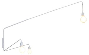 Φωτιστικό Τοίχου - Απλίκα HL-3591-3 MIMA WHITE WALL LAMP - Μέταλλο - 77-4357