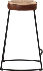 vidaXL Σκαμπό Μπαρ 2 τεμ. Σκούρο Καφέ 41x29x62 εκ.