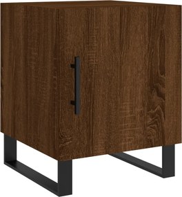 vidaXL Κομοδίνα 2 τεμ. Καφέ Δρυς 40 x 40 x 50 εκ. από Επεξεργ. Ξύλο