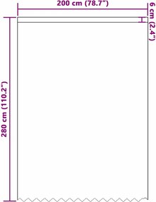 vidaXL Κουρτίνα Δαντέλας με κουρτίνες Λευκό 280 x 200 εκ Πολυεστέρας