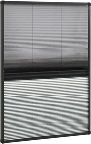 vidaXL Σήτα Παραθύρου Πλισέ με Σκίαστρο 80 x 120 εκ. Αλουμινίου