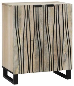 vidaXL Πλαϊνό γραφείο Λευκό 60 x 33,5 x 75 εκ. Στερεό ξύλο μάνγκο