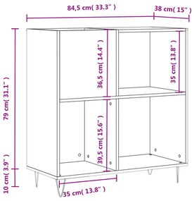 ΔΙΣΚΟΘΗΚΗ ΜΑΥΡΗ 84,5 X 38 X 89 ΕΚ. ΑΠΟ ΕΠΕΞΕΡΓΑΣΜΕΝΟ ΞΥΛΟ 831773