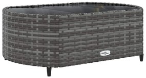 vidaXL Σετ Σαλονιού Κήπου 7 τεμ. Γκρι Συνθετικό Ρατάν με Μαξιλάρια