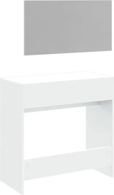 vidaXL Μπουντουάρ με Καθρέφτη Λευκό 80 x 39 x 80 εκ.