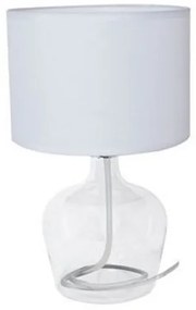 Φωτιστικό Λάμπα Επιτραπέζιο Λευκό Καπέλο /  Βάση Γυαλί Faneurope I-Hendrix-L BCO  Bianco  803140357944