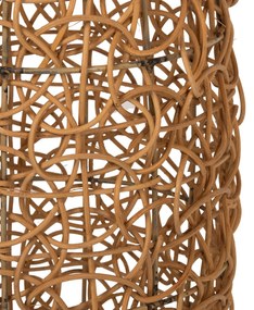 Φωτιστικό Δαπέδου C7877 Rattan σε Φυσικό χρώμα Φ24x62Yεκ. 24x24x62 εκ.