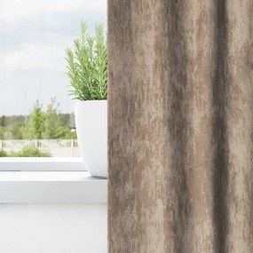 vidaXL Κουρτίνα με κουρτίνες 2 pcs Μπρονζέ 140 x 140 cm Βελούδο