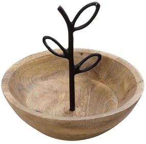 Διακοσμητικό Μπωλ FRI111 25x25x21cm Brown-Black Espiel Metal,Wood