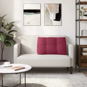 vidaXL Μαξιλάρι Πλάτης Κόκκινο 80 x 50 x 24 cm Βελούδο