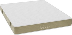 Κρεβάτι με στρώμα Mago-Nemesis pakoworld ύφασμα εκρου 160x200εκ