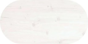 vidaXL Επιφάνεια Τραπεζιού Οβάλ Λευκή 80x40x2,5 εκ. Μασίφ Ξύλο Πεύκου