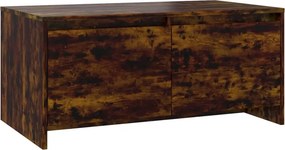 vidaXL Τραπεζάκι Σαλονιού Καπνιστή Δρυς 90x50x41,5 εκ. Επεξ. Ξύλο