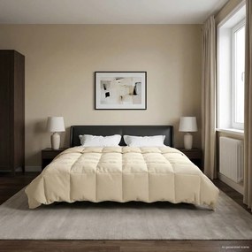 vidaXL Χειμερινό Παπλωματοθήκη 200 x 240 cm Χειμώνας Κρεμ Αναπνεύσιμο