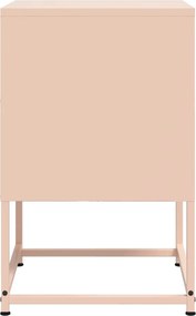 vidaXL Κομοδίνα 2 τεμ. Ροζ 36x39x60,5 εκ. από Χάλυβα