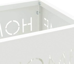 vidaXL Σχέδιο &amp; βάση αποθήκευσης Λευκό 15,5 x 15,5 x 49 εκ Μέταλλο