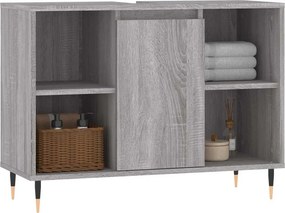 vidaXL Ντουλάπι Μπάνιου Γκρι Sonoma 80 x 33 x 60 εκ. από Επεξεργ. Ξύλο