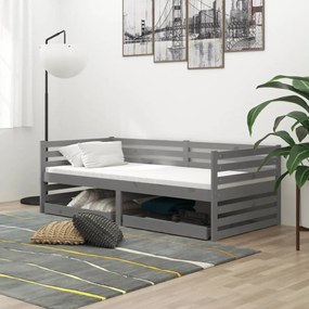 vidaXL Καναπές Κρεβάτι με Συρτάρια 90 x 200 εκ. από Μασίφ Ξύλο Πεύκου