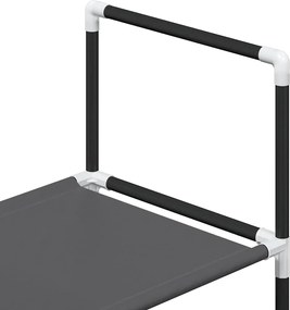 vidaXL Ράφι παπουτσιών 4 επιπέδων μαύρο 44x28x77 cm μη υφασμένο ύφασμα