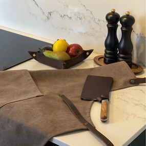 Ποδιά Doxx Amsterdam από καμβά - 82x66cm - Καφέ