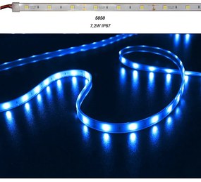 Adeleq Ταινία Led 5 Μέτρα 12Vdc 7.2W Και 30Led Ανά Μέτρο Ip67 Μπλε 30-3412224