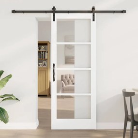 vidaXL Συρόμενη Πόρτα ORKDAL Λευκό 78 x 202 εκ. Μασίφ ξύλο πεύκου