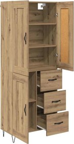 vidaXL Highboard Artisan Oak 69,5 x 34 x 180 εκ. Επεξεργασμένο ξύλο