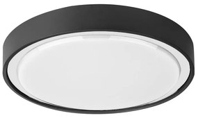 Adeleq Led Πλαφονιέρα Pc Στρογγυλή Φ300mm 18W 4000K Ip65 Γραφίτης 21-01811