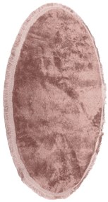 Eco Carpet Χαλί Γούνινο Στρογγυλό με Κρόσια 120x120 - Cordoba Ροζ
