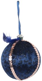 Χριστουγεννιάτικη Μπάλα Dreamy 024163 8x8x8cm Blue-Gold