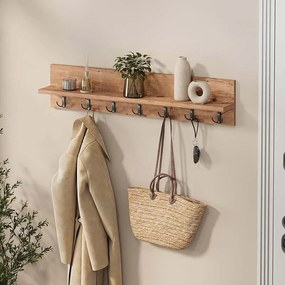 Κρεμάστρα τοίχου Kery Megapap χρώμα pine oak 91x11x20εκ.